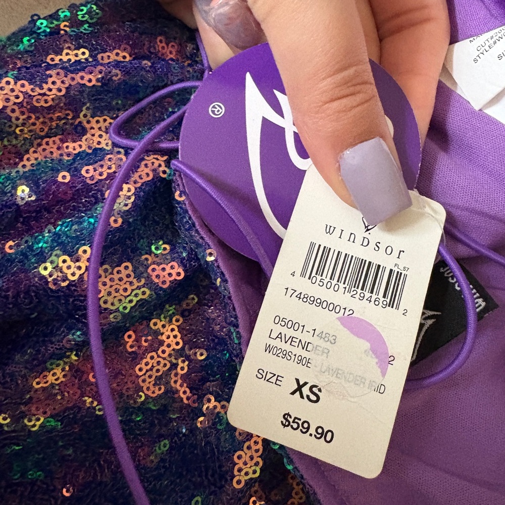 Windsor Lavender Sequin Dress XS